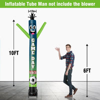 6 10 15 20FT Tall Game Day Vibes Waving Inflatable Tube Man(Blower Not Included) - goodeny