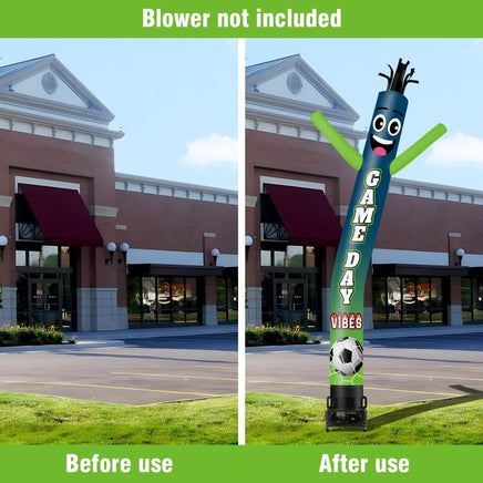 6 10 15 20FT Tall Game Day Vibes Waving Inflatable Tube Man(Blower Not Included) - goodeny