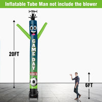 6 10 15 20FT Tall Game Day Vibes Waving Inflatable Tube Man(Blower Not Included) - goodeny