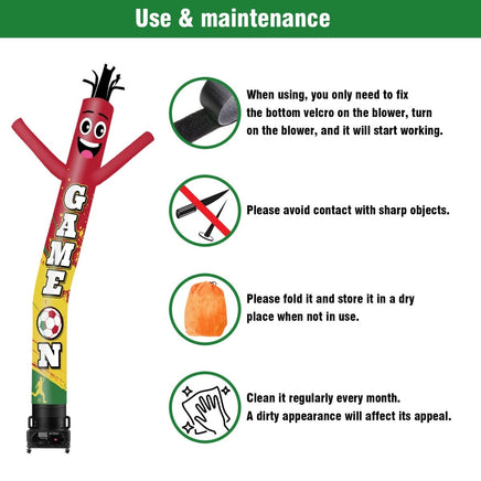 6 10 15 20FT Tall Game On Waving Inflatable Tube Man(Blower Not Included) - goodeny