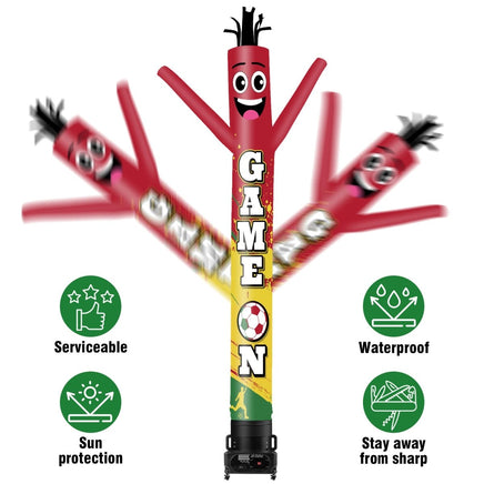 6 10 15 20FT Tall Game On Waving Inflatable Tube Man(Blower Not Included) - goodeny