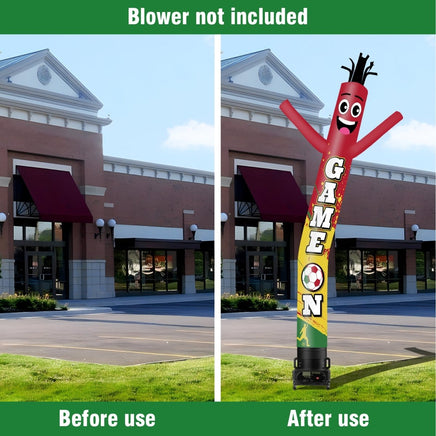 6 10 15 20FT Tall Game On Waving Inflatable Tube Man(Blower Not Included) - goodeny