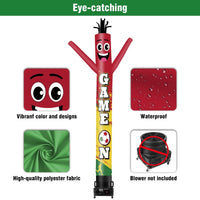 6 10 15 20FT Tall Game On Waving Inflatable Tube Man(Blower Not Included) - goodeny
