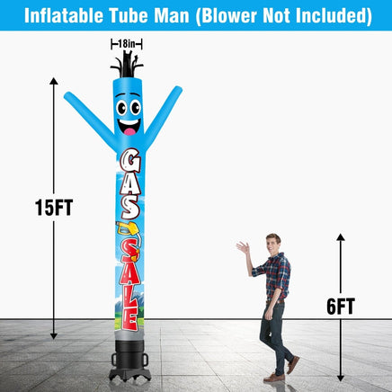 6 10 15 20FT Tall Gas Sale Waving Inflatable Tube Man(Blower Not Included) - goodeny