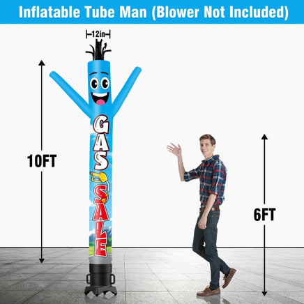6 10 15 20FT Tall Gas Sale Waving Inflatable Tube Man(Blower Not Included) - goodeny
