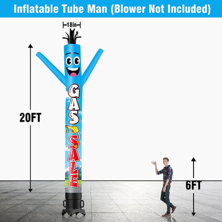 6 10 15 20FT Tall Gas Sale Waving Inflatable Tube Man(Blower Not Included) - goodeny