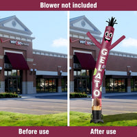 6 10 15 20FT Tall Gelato Waving Inflatable Tube Man(Blower Not Included) - goodeny