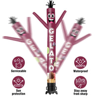 6 10 15 20FT Tall Gelato Waving Inflatable Tube Man(Blower Not Included) - goodeny