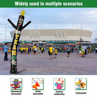 6 10 15 20FT Tall Go Team Go Waving Inflatable Tube Man(Blower Not Included) - goodeny