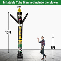 6 10 15 20FT Tall Go Team Go Waving Inflatable Tube Man(Blower Not Included) - goodeny