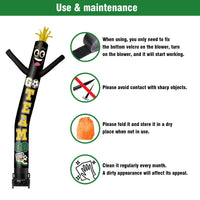 6 10 15 20FT Tall Go Team Go Waving Inflatable Tube Man(Blower Not Included) - goodeny