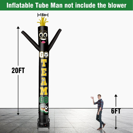 6 10 15 20FT Tall Go Team Go Waving Inflatable Tube Man(Blower Not Included) - goodeny
