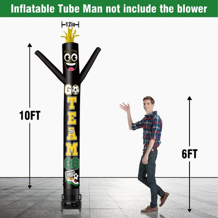 6 10 15 20FT Tall Go Team Go Waving Inflatable Tube Man(Blower Not Included) - goodeny