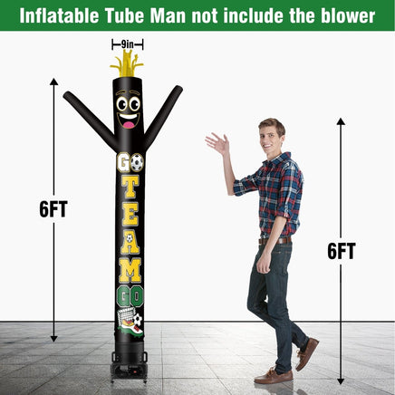 6 10 15 20FT Tall Go Team Go Waving Inflatable Tube Man(Blower Not Included) - goodeny