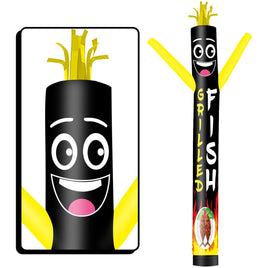 6 10 15 20FT Tall Grilled Fish Waving Inflatable Tube Man(Blower Not Included) - goodeny