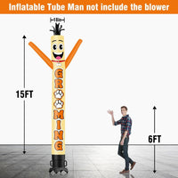 6 10 15 20FT Tall Grooming Waving Inflatable Tube Man(Blower Not Included) - goodeny