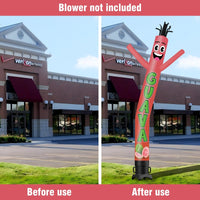 6 10 15 20FT Tall Guava Waving Inflatable Tube Man(Blower Not Included) - goodeny