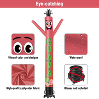 6 10 15 20FT Tall Guava Waving Inflatable Tube Man(Blower Not Included) - goodeny