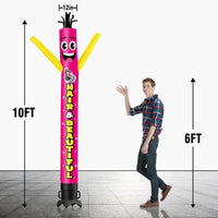 6 10 15 20FT Tall Hair & Beautiful Waving Inflatable Tube Man(Blower Not Included) - goodeny