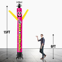 6 10 15 20FT Tall Hair & Beautiful Waving Inflatable Tube Man(Blower Not Included) - goodeny
