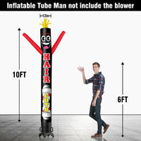 6 10 15 20FT Tall Hair Cuts Waving Inflatable Tube Man(Blower Not Included) - goodeny