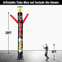 6 10 15 20FT Tall Hair Cuts Waving Inflatable Tube Man(Blower Not Included) - goodeny