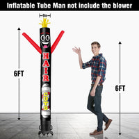 6 10 15 20FT Tall Hair Cuts Waving Inflatable Tube Man(Blower Not Included) - goodeny
