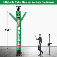 6 10 15 20FT Tall Halal Food Waving Inflatable Tube Man(Blower Not Included) - goodeny
