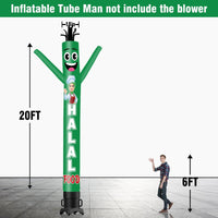6 10 15 20FT Tall Halal Food Waving Inflatable Tube Man(Blower Not Included) - goodeny