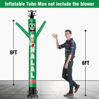6 10 15 20FT Tall Halal Food Waving Inflatable Tube Man(Blower Not Included) - goodeny