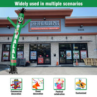 6 10 15 20FT Tall Halal Food Waving Inflatable Tube Man(Blower Not Included) - goodeny
