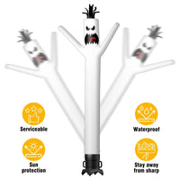 6 10 15 20FT Tall Halloween Ghost Waving Inflatable Tube Man(Blower Not Included) - goodeny