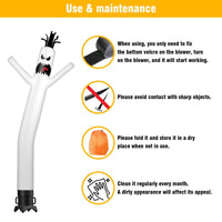6 10 15 20FT Tall Halloween Ghost Waving Inflatable Tube Man(Blower Not Included) - goodeny