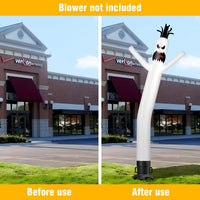 6 10 15 20FT Tall Halloween Ghost Waving Inflatable Tube Man(Blower Not Included) - goodeny