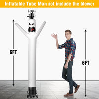 6 10 15 20FT Tall Halloween Ghost Waving Inflatable Tube Man(Blower Not Included) - goodeny
