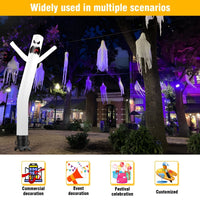 6 10 15 20FT Tall Halloween Ghost Waving Inflatable Tube Man(Blower Not Included) - goodeny