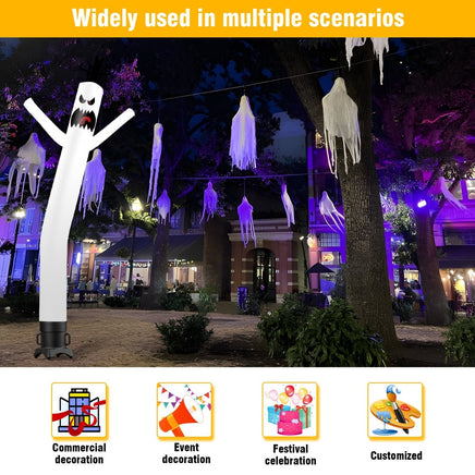6 10 15 20FT Tall Halloween Ghost Waving Inflatable Tube Man(Blower Not Included) - goodeny
