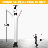 6 10 15 20FT Tall Halloween Ghost Waving Inflatable Tube Man(Blower Not Included) - goodeny
