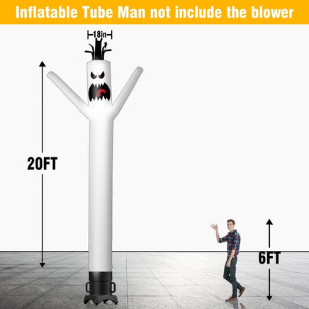 6 10 15 20FT Tall Halloween Ghost Waving Inflatable Tube Man(Blower Not Included) - goodeny