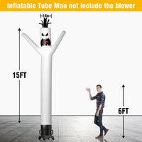 6 10 15 20FT Tall Halloween Ghost Waving Inflatable Tube Man(Blower Not Included) - goodeny
