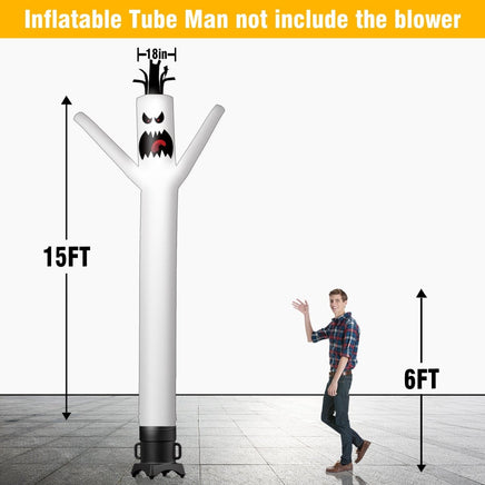 6 10 15 20FT Tall Halloween Ghost Waving Inflatable Tube Man(Blower Not Included) - goodeny