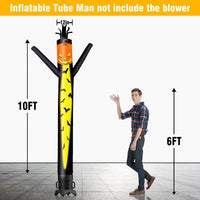 6 10 15 20FT Tall Halloween Pumpkin Waving Inflatable Tube Man(Blower Not Included) - goodeny
