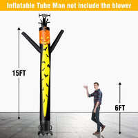 6 10 15 20FT Tall Halloween Pumpkin Waving Inflatable Tube Man(Blower Not Included) - goodeny