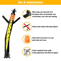 6 10 15 20FT Tall Halloween Pumpkin Waving Inflatable Tube Man(Blower Not Included) - goodeny