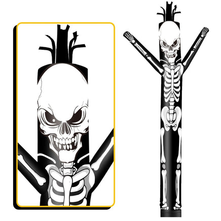 6 10 15 20FT Tall Halloween Skeleton Waving Inflatable Tube Man(Blower Not Included) - goodeny