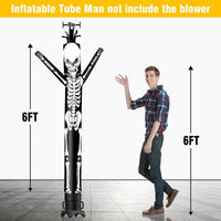 6 10 15 20FT Tall Halloween Skeleton Waving Inflatable Tube Man(Blower Not Included) - goodeny