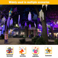 6 10 15 20FT Tall Halloween Witch Waving Inflatable Tube Man(Blower Not Included) - goodeny