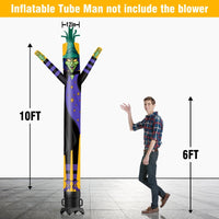6 10 15 20FT Tall Halloween Witch Waving Inflatable Tube Man(Blower Not Included) - goodeny