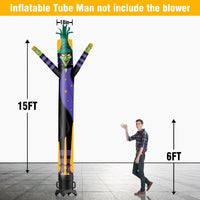 6 10 15 20FT Tall Halloween Witch Waving Inflatable Tube Man(Blower Not Included) - goodeny
