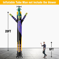 6 10 15 20FT Tall Halloween Witch Waving Inflatable Tube Man(Blower Not Included) - goodeny